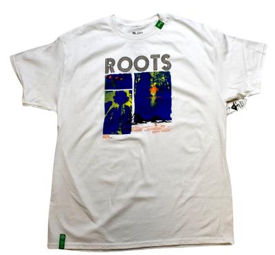 Camiseta Blanca LRG Big Roots para Hombre de Lifted Research Group Nueva con Etiquetas Talla Mediana