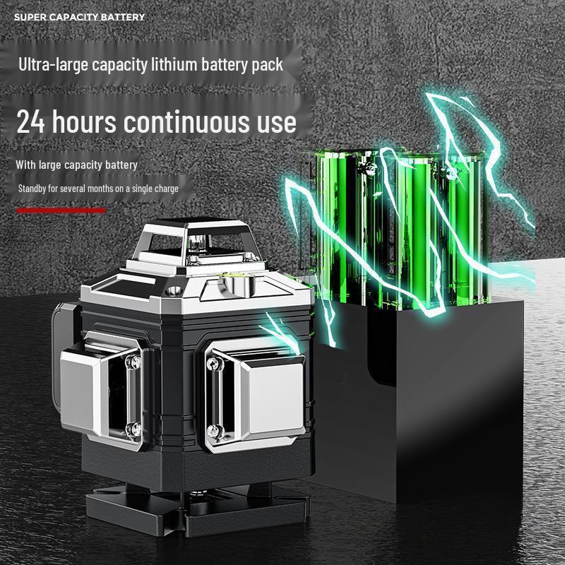 High-Precision 16-Line Green Laser Level with 12 Wall and Floor Integration