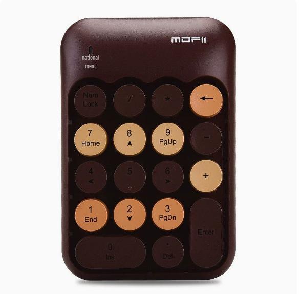 Retro-Farbe 2,4G Kabinett Mini-Tastatur für Finanzen