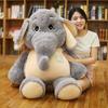 Giant Plush Elephant Toys Grey Stuffed Big Flappy Ears Long Plush Elephant Animal Toys for Christmas Gift