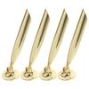 4Pcs Minimalist Metal Pen Holder Stand Single Desk Pen Base Stable Round Base Rotation Support for Office Hotel Home Use