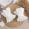 1pair Flower Pattern Sleeves Durability Sleeve Detachable Cuffs Elastic Wild Wrist for Parties and Weddings