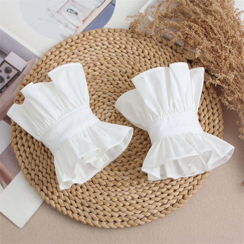 1 Paar Ärmel mit Blumenmuster Haltbarkeitsärmel Abnehmbare Manschetten Elastisches Wildes Handgelenk für Partys und Hochzeiten