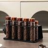 Hochwertiger Metall-Kaffeezell-Ständer mit 10 Löchern, Kaffeebohnen-Separator, Lagerfach, Glasplatzierungs-Display-Ständer
