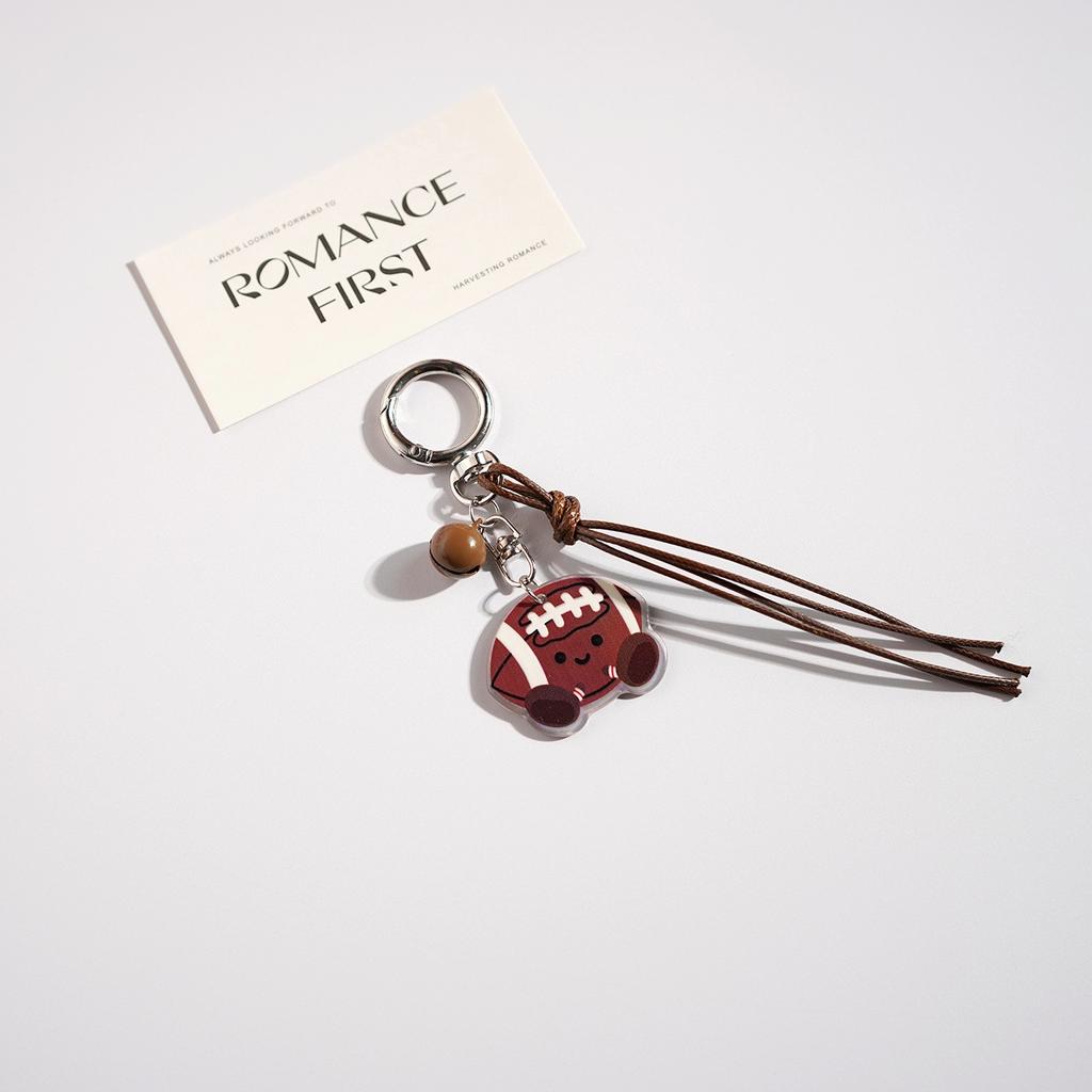 Cartoon Tennis Football Badminton Keychain For Y2k Bag Pendant Competition Activity Gifts Jewelry Decoration Accessories