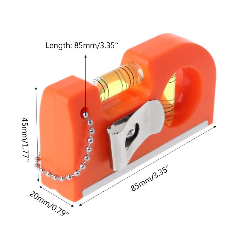 Hochpräzise transparente Mini-Wasserwaage mit magnetischer Libelle in zwei Richtungen