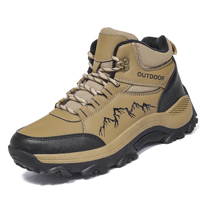 

Мужская зимняя хлопковая обувь для спорта и отдыха, бархатная теплая зимняя обувь 45 коричневый