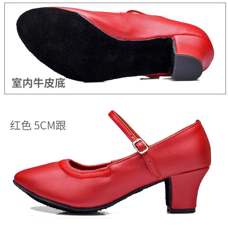 Modern Dance Shoes Women Girls Dancing Shoes Middle Heel  3.5CM 5CM Ballroom Suede Rubber Sole Latin Dance Shoes for Women