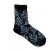Womens Mid-Calf Socks Japanese Vintage Floral Embossed Artistic Casual
