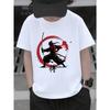 Taglie europee T-shirt da ragazzo Design Artistico Stampato, Ideale per Attività all'Aperto, Morbido Top a Maglia, Comodo e Traspirante, Adatto per l'Estate
