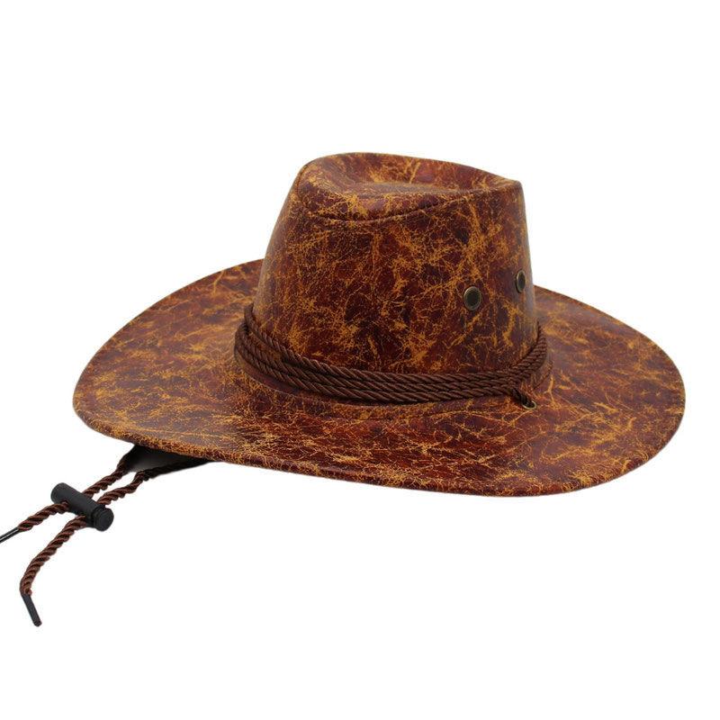 Western cowboy riding hat American California style sweet cool hot girls men and women outdoor travel sunshade drawstring jazz hat