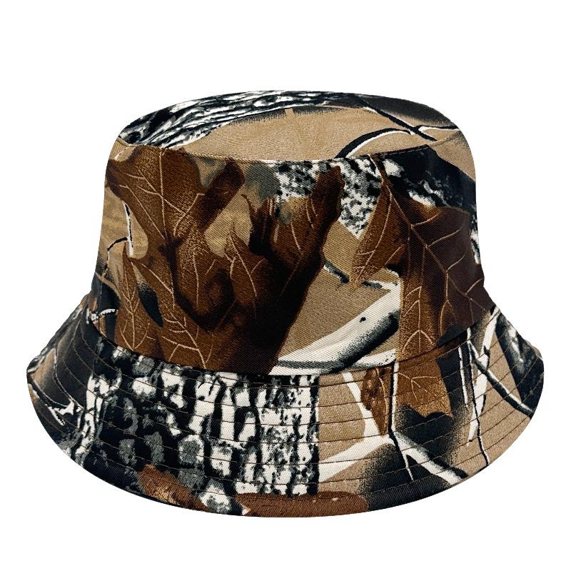 Retro Doppelseitige Schlangenmuster Camouflage Fischerhut für Männer und Frauen Outdoor Radfahren Sonnenhut Frühling und Sommer Reise Sonnen Modehut