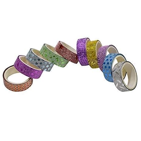 @Colorful Decorative Designers Glitter Tape Rolls UKD678 80% off