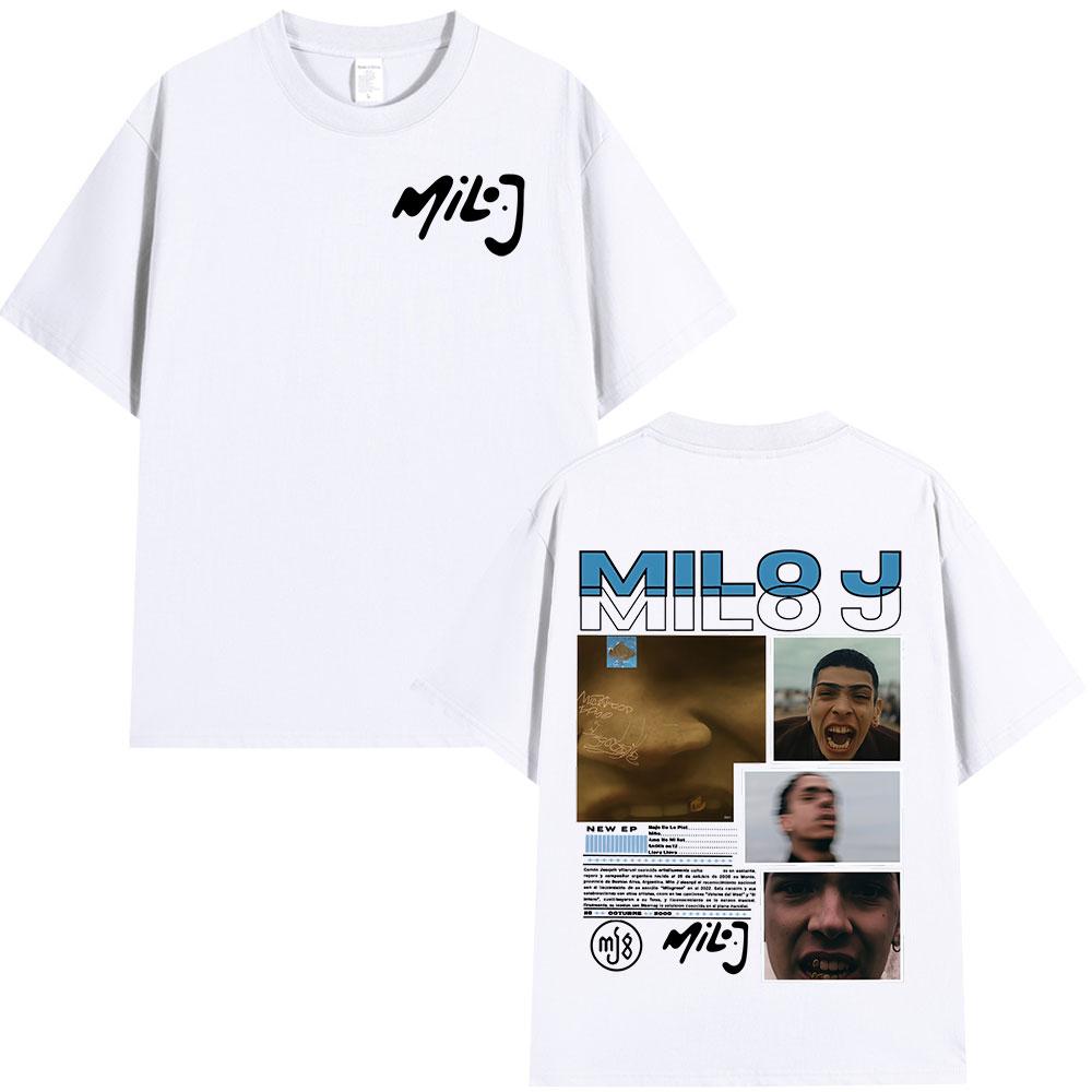 Rapper Milo J La Vida Era Mas Corta Album Graphic T Shirts Unisexs Unisex Hip Hop TShirt Cotton Short Slevee TShirts Streetwear
