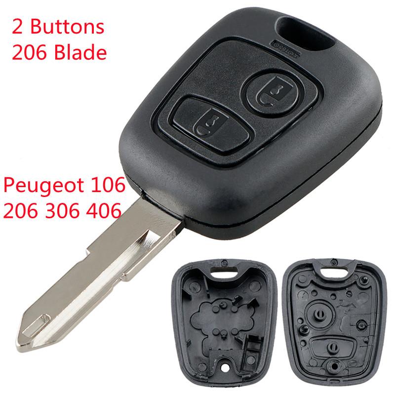 2 Buttons Car Remote Key Shell with 307/206 Blade Fit for Citroen C1 / C2 / C3 / C4 /XSARA Picasso/Peugeot 307 / 107 / 207 / 407