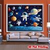 2D plane 2D banner 1 piece of background fabric with cosmic planet and astronaut scene - Birthday Party