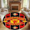 Manchester United F.C Print Round Rug, Washable Floor Carpet, For Entryway Dorm Laundry Room Office Study, Home Decor Birthday Christmas Gift