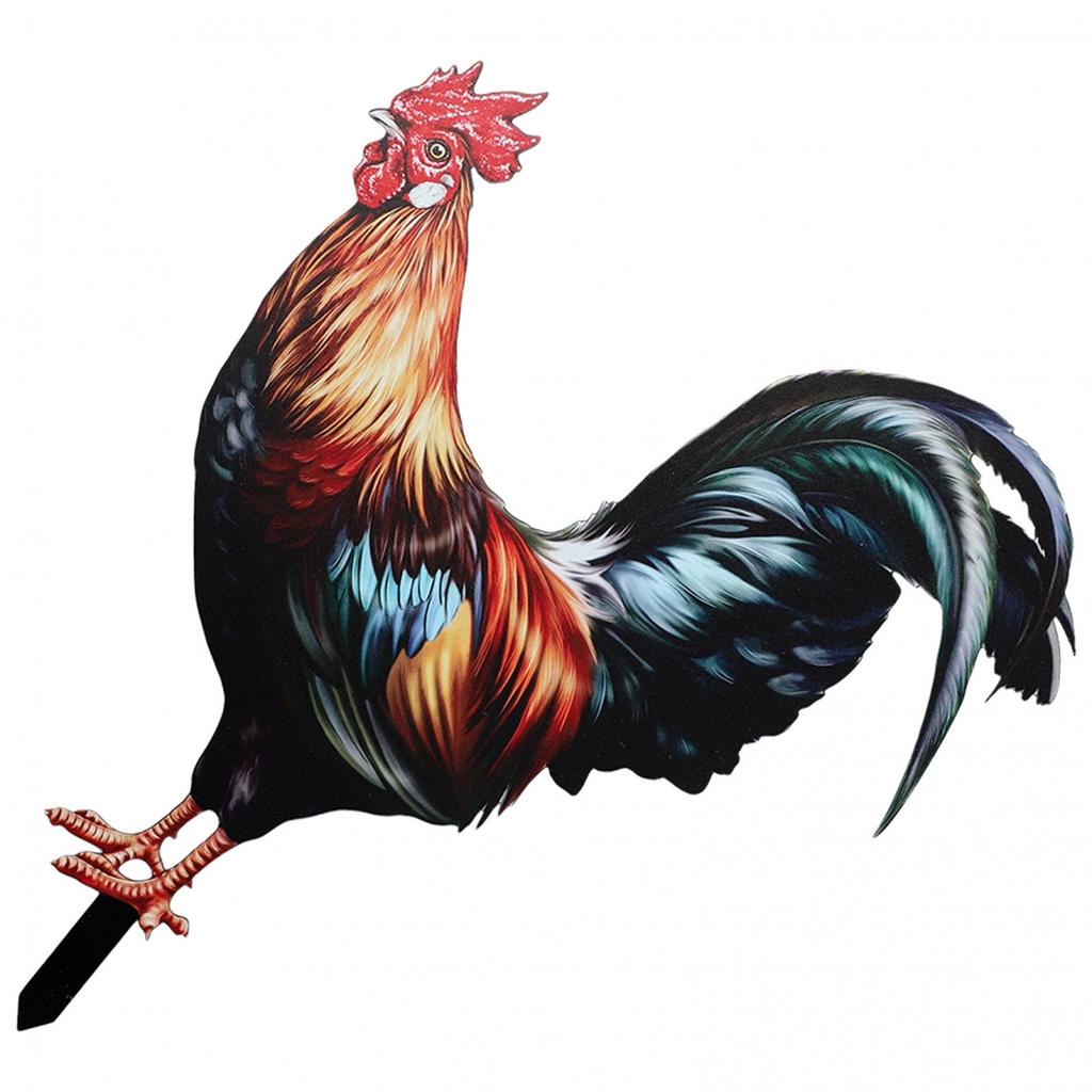 Hahnstatuen, Hühnerskulpturen aus Eisen, Hühnerdekorationen