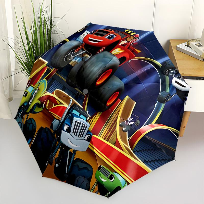 

Monster Trucks, Adventure Race Automatic Opening and Closing, 8 rib Structure Portable Umbrella, Suitable for Men and Women in All Seasons