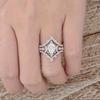 Crown Water Drop Shiny Wax Set Ring Girl, Wedding Proposal Ring Three-piece Set, European and American Rings
