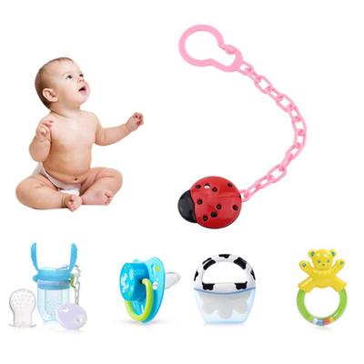 Niedlicher Marienkäfer Baby Fütterungssauger Schnullerclip Schnullerkette Fallfester Halter