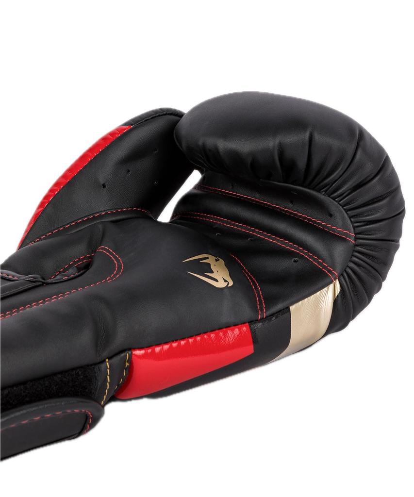 VENUM ELITE BOXING GLOVES x Gold x Sparring Gloves for and Fitness (Black Red) VENUM-1392-603 // Boxing, Kickboxing, (10oz)