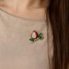 Rhinestone Decoration Enamel Pomegranate Brooches Pomegranate Brooches Jewelry  Wedding