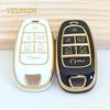 6 Knoppen Shell Fob Auto Sleutelhoes Cover Voor Hyundai Ioniq 5 Solaris Nexo Nx4 Sonata Hybrid Nieuwe Grand Santa Fe Tucson