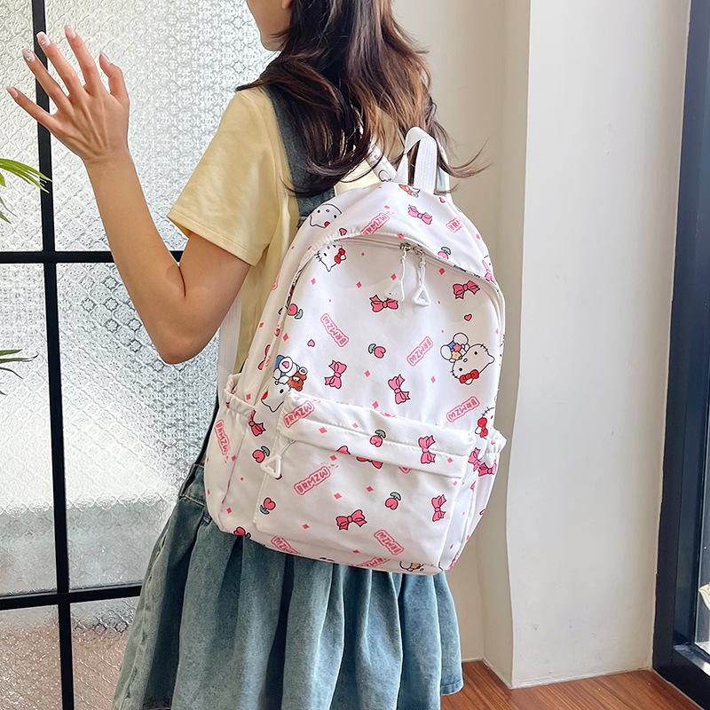 Schoolbag Wholesale New Student School Bag Male Female Junior High School Elementary School Elementary School Large Capacity Backpack Leisure Travel