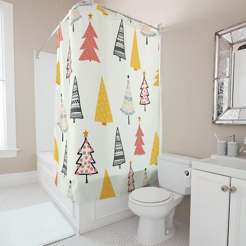 Tu Boho Shower Curtain Abstract Trees Nature Pattern Bathroom Decor Farmhouse Style Waterproof Fabric Backdrop Modern Artistic H
