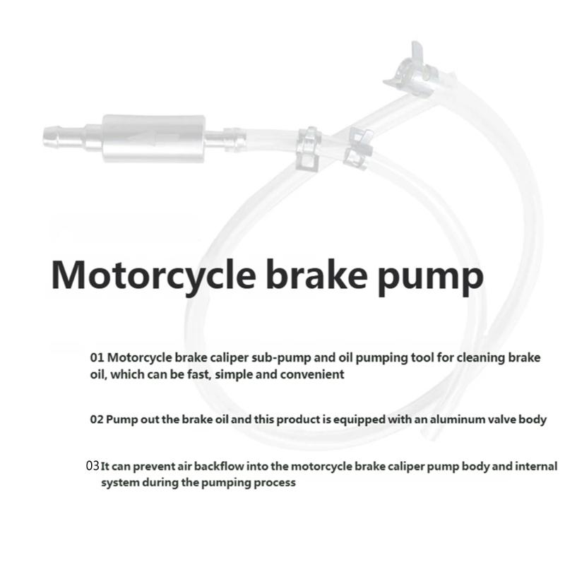 Brake Bleeder Hose One Way Check Valves Tube Bleeding Tool Kit for Car Motorcycle Oil Extraction Tube