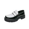 Außenhandel Slipper Herren Plateau Britischer Stil runde Spitze lässige kleine Lederschuhe Businesskleid ein Pedal großer Kopf Herrenschuhe Tide