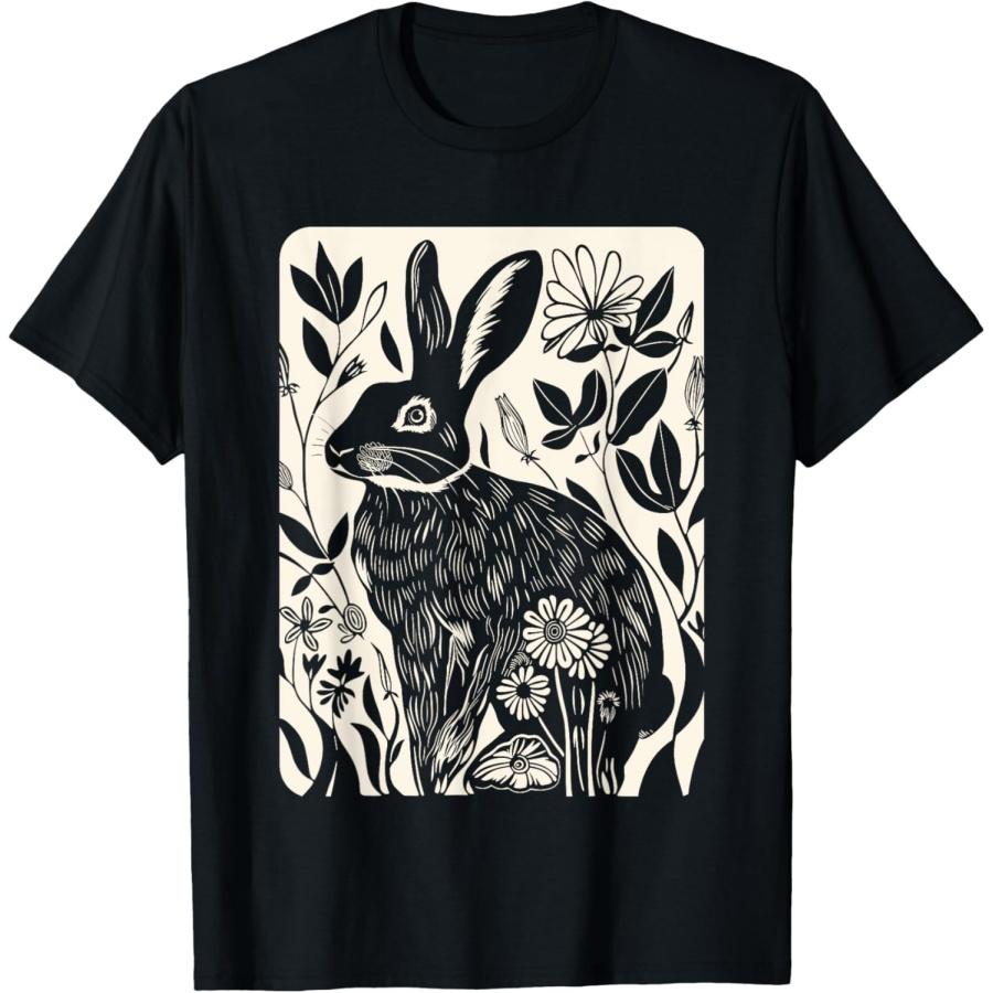 Пасхальный кролик Цветы Природа Любители кроликов, Женская, детская футболка S
