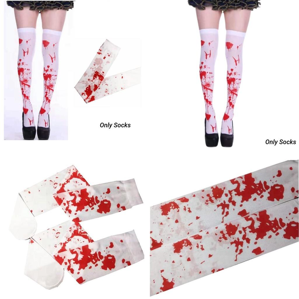Halloween Costume Accessories Blood Stockings For Dress Up As Black Widow