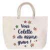 Beach Bag - PLANETEE - Colette She's Amazing - Large Size - Strong Rope Handle - Printed French Cotton