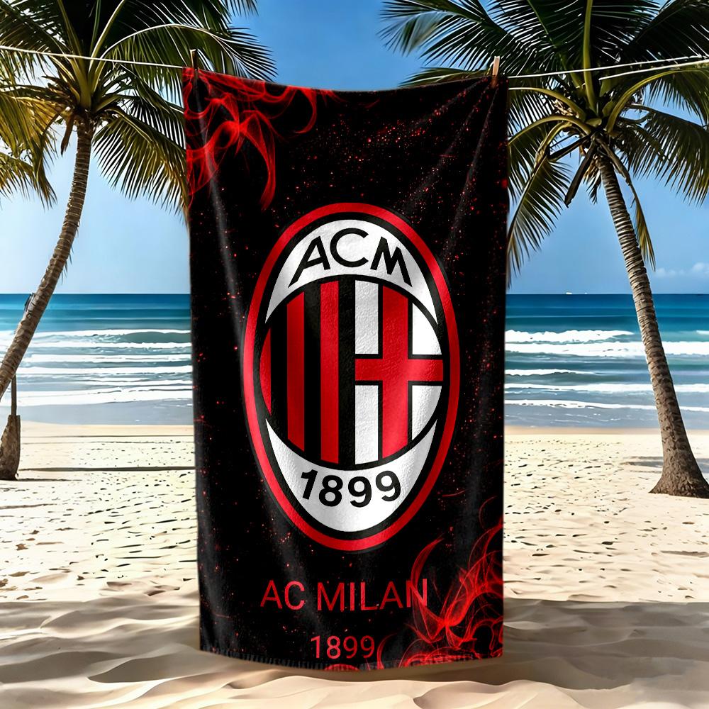 Ac Milan Strandtuch Hohe Saugfähigkeit Schnelltrocknend Bequem Leicht Geeignet Für Schwimmen Fitnessstudio Camping Yoga Urlaub