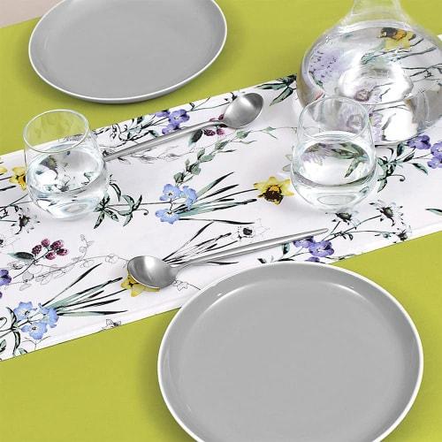 STYLE Decor Table Runner/Table Center (30cm x 180cm), 100% Cotton, Reversible, Botanical Garden Design, W2600620