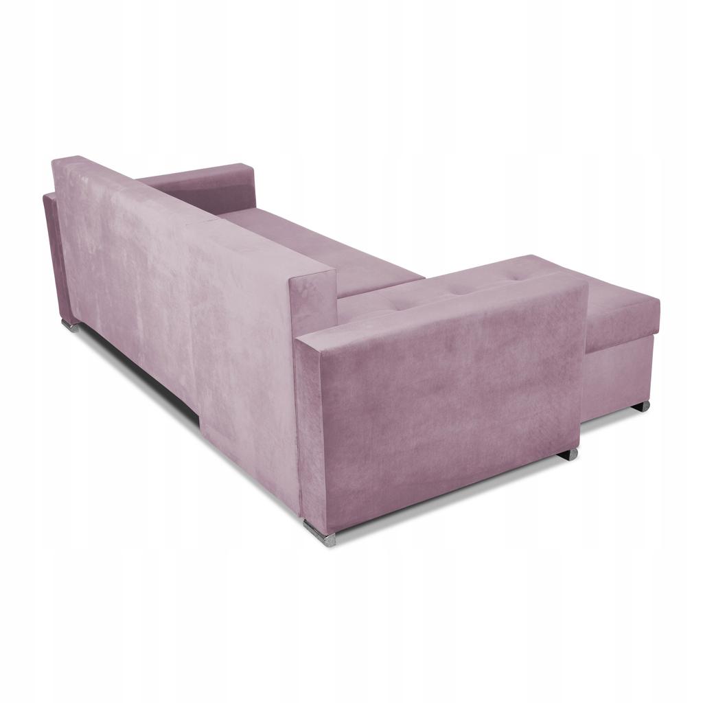 Varius Corner Sofa Bed with Sleeping Function Family Furniture Cornea Lilac Pink