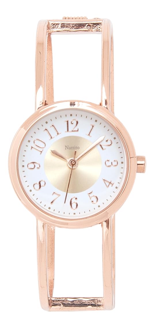 

Fieldwork Analog Japanese Easy to Put on and Take Bangle Easy to Metal Simple Seagle Pink Women s Watch, High-Quality Look, Movement, Off, Style,