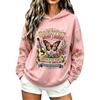 Women's Fashion Casual Hooded Long Sleeve Letter Print Sweatshirt