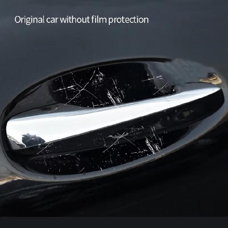Car Exterior Door Handle Protector Transparent PVC Film Scratch Resistant Layer Easy Application For Sedans SUVs Trucks