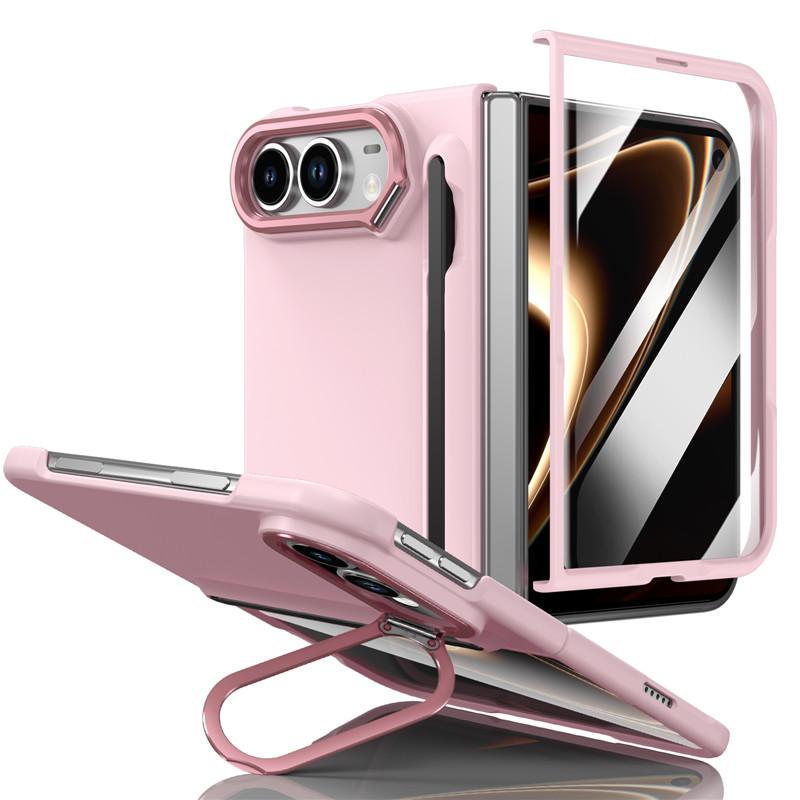 For iphone Duo 5G Case S Pen With Screen Glass Hinge Protection Cover For iphoneDuo Metal Lens Bracket Stand Holder Cover