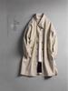 Men's Mid-Length Single-Breasted Trench Coat with Stand-Up Collar - Loose Casual Fit, Plus Size, British Style Jacket