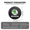 Cycr3 2Pcs Car Coaster Water Cup Anti-slip Pad Mat For Skoda Kamiq MK3 Roomster Rapid Kodiaq Karoq Fabia Enyaq