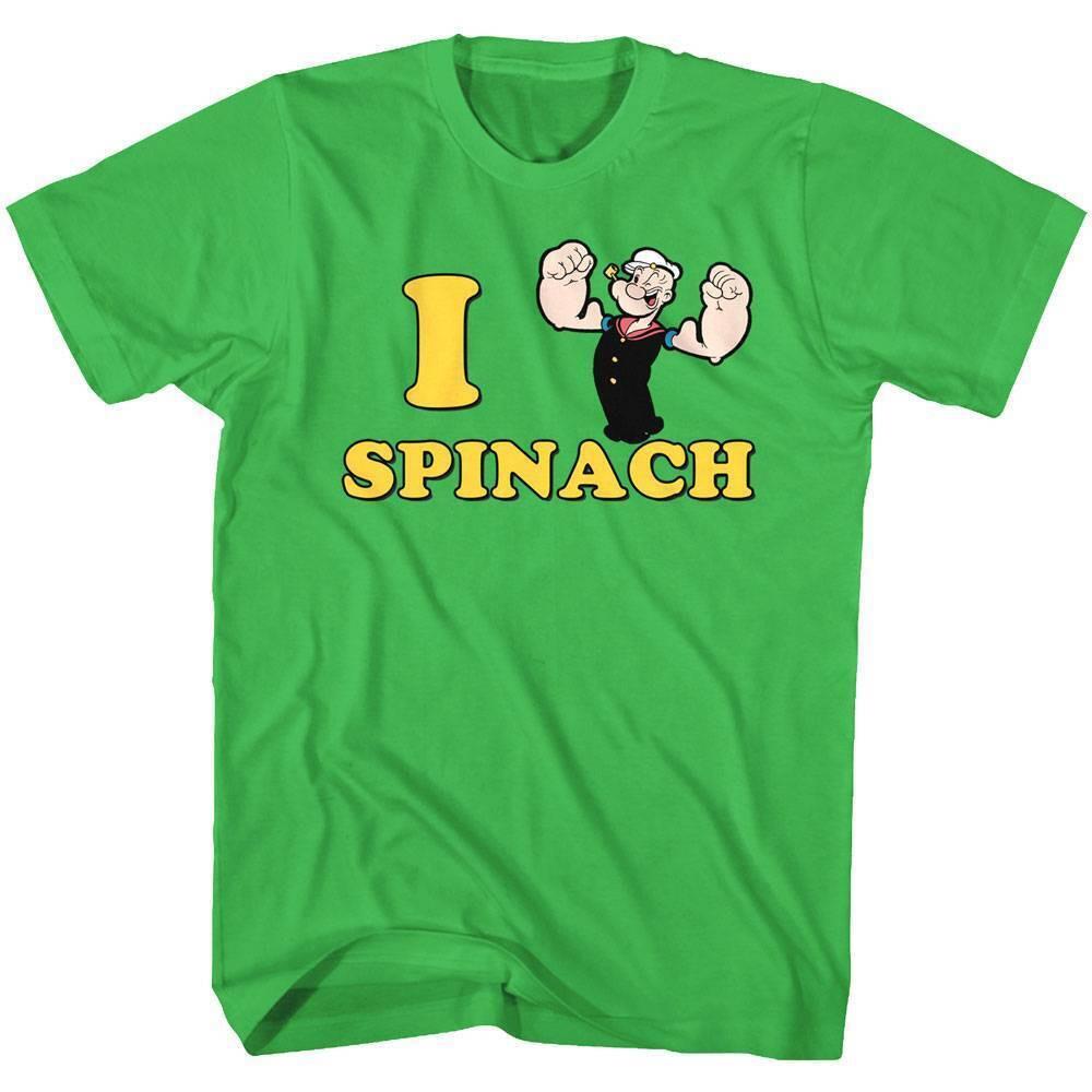 Popeye I Love Spinach Men T Shirt S