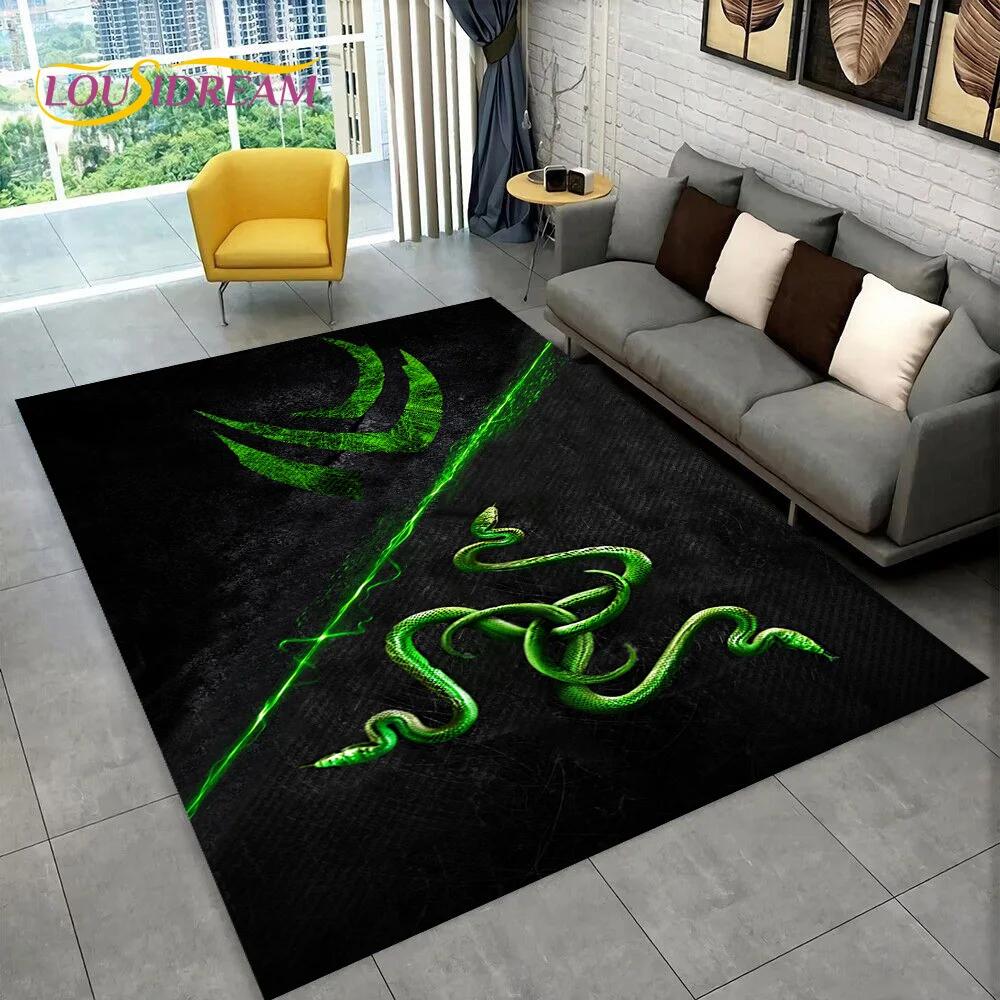 

3D Razer Logo Game Gamer Snake Carpet Rug for Home Living Room Bedroom Sofa Doormat Decor,kids play Area Rug Non-slip Floor Mat 40x60cm