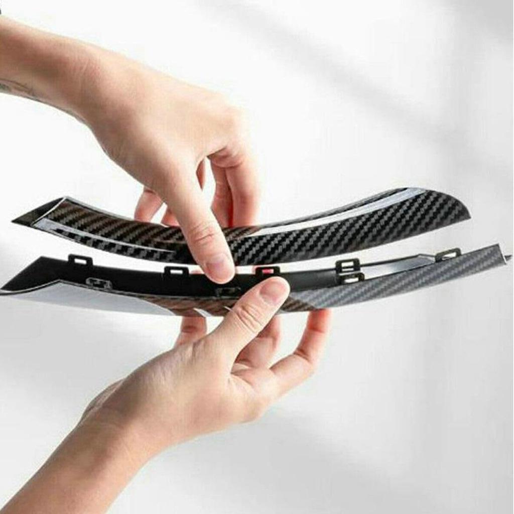 6Pcs/Set Carbon Fiber ABS Inner Interior Door Panel Pull Handle Cover For BMW E90 325I 328I 335I 330I 2006 2007 2008 2009 2010 2011 (Carbon Fiber