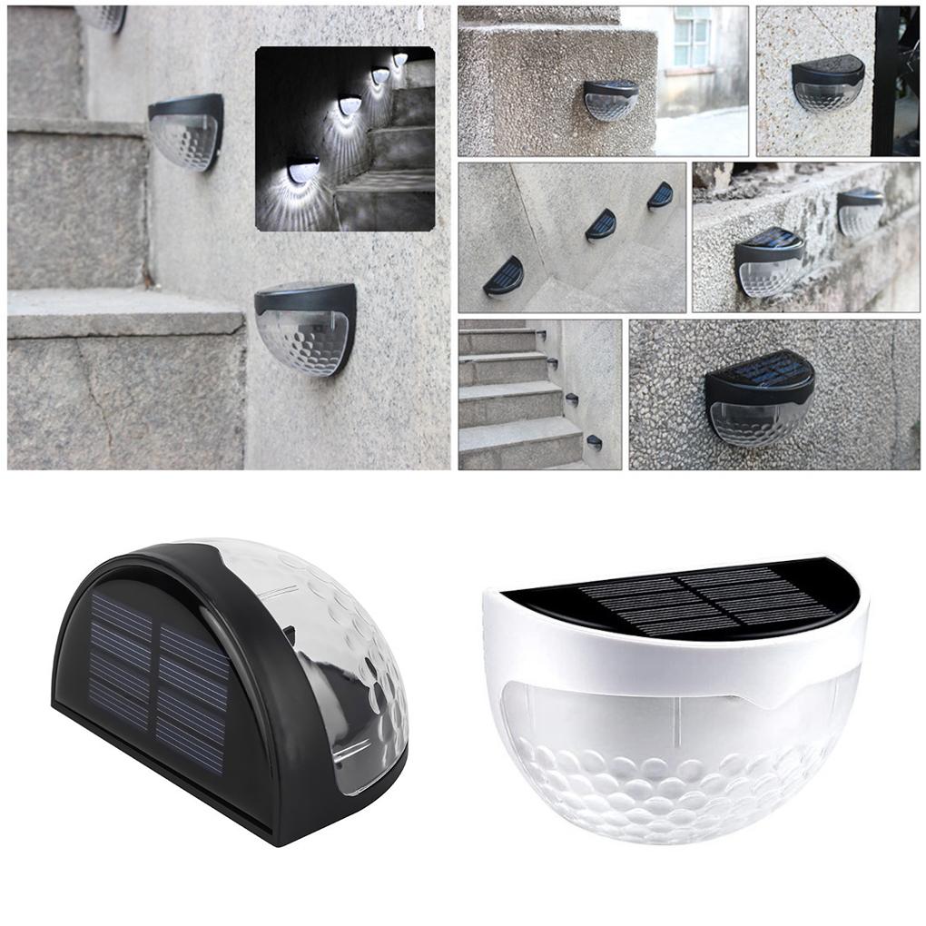 Fence Lights Solar Powered LED Light Wall-mounted Sensor Lamp Auto ON/OFF Outdoor Courtyard Railing Yard Stairway