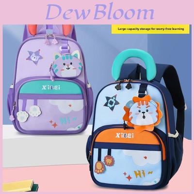 Cartoon Kids Backpack For Preschoolers With Breathable Nylon And Cushion Straps For School Use