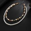 Ingemark Hip Hop Imitation Pearl Colorful Rhinestone Jeans Pants Chain Men Trend Creative Metal Pendant Bag Chain Couple Jewelry